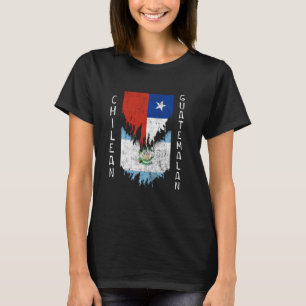 Chileense Guatemalteekse vlaggen gescheurd Chili G T-shirt