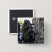 Chileense mariniers vierkante button 5,1 cm (Voorkant /achterkant)