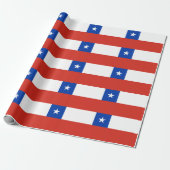 Chileense vlag cadeaupapier (Uitgerold)