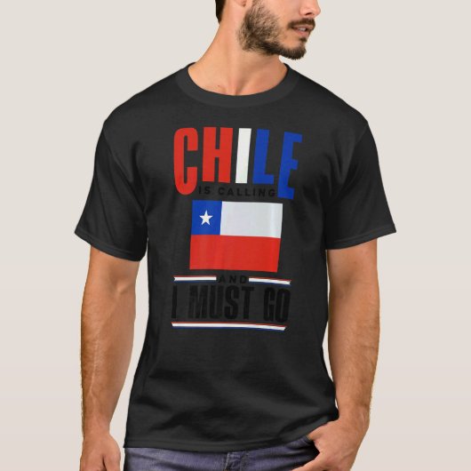 Chileense vlag Chili noemt het land en ik Mu T-shirt (Voorkant)