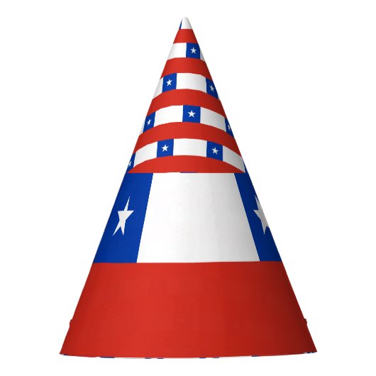 Chileense vlag feesthoedjes (Voorkant)