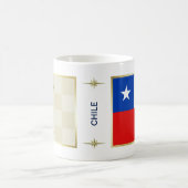 Chileense vlag + kaartMok Koffiemok (Center)