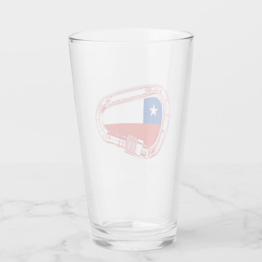 Chileense vlag Klimaatkarabiner Glas (Achterkant)