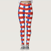 Chileense vlag leggings (Voorkant)