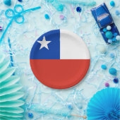 Chileense vlag papieren bordje (Feest)