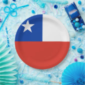 Chileense vlag papieren bordje (Feest)