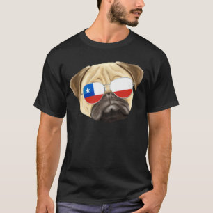 Chileense Vlag Pug Hond Chili Zak T-shirt