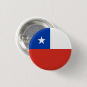 Chileense vlag ronde button 3,2 cm (Voorkant /achterkant)