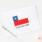 Chileense vlag ronde sticker (Envelop)