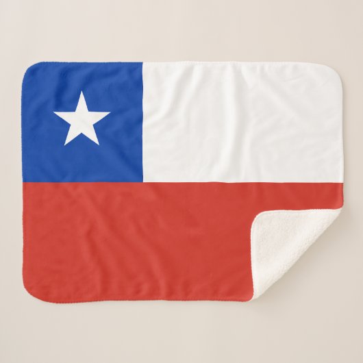 Chileense vlag sherpa deken (Voorkant (horizontaal))