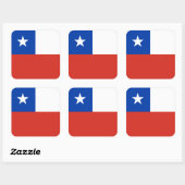 Chileense vlag vierkante sticker (Vel)