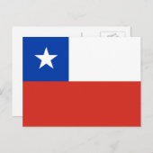 Chileense vlag, vlag van Chili Briefkaart (Voorkant / Achterkant)