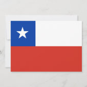 Chileense vlag, vlag van Chili bruiloft Kaart (Achterkant)