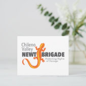 Chileno Valley Newt Brigade Briefkaart (Staand voorkant)
