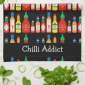 Chili Addict Chili Bottles Patroon Theedoek (Gevouwen)