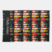 Chili Addict Chili Bottles Patroon Theedoek (Horizontaal)