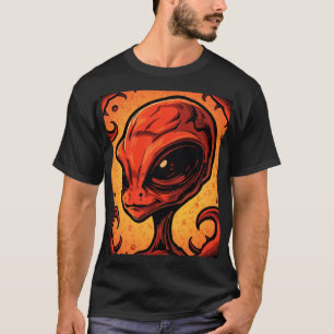 Chili Alien – Grappig pittig voedsel kunst T-shirt