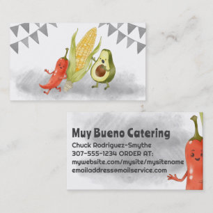 Chili Avocado cuisine mexicaine carte de visite