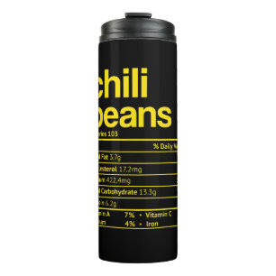 Chili Beans Nutrition Facts Funny Thanksgiving Chr Thermosbeker