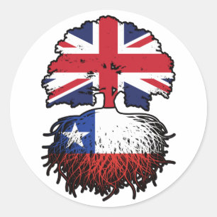 Chili - Brits - Brits - Bergoldvlag Ronde Sticker