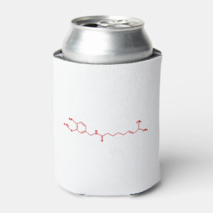 Chili Capsaïcine Moleculaire Chemische Formule Blikjeskoeler