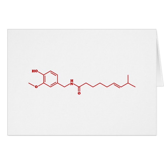 Chili Capsaicine Molecular Chemical Formule (Voorkant Horizontaal)
