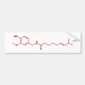 Chili Capsaicine Molecular Chemical Formule Bumpersticker (Voorkant)