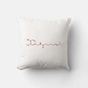 Chili Capsaicine Molecular Chemical Formule Kussen