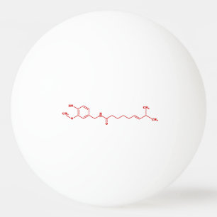 Chili Capsaicine Molecular Chemical Formule Pingpongballen