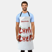 Chili Chef personaliseert Long Apron Schort (Gedragen)