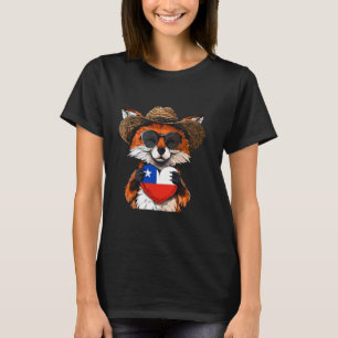 Chili Chileense Pride Fox Chileense Roots Hart Chi T-shirt