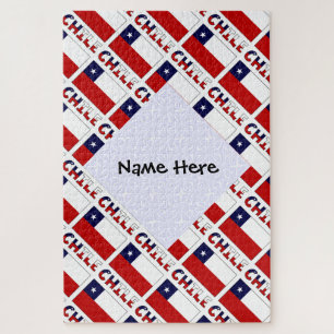 Chili Chileense Vlag Getegeld Personalized Legpuzzel