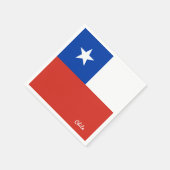Chili & Chileense Vlag partij mode / sportfans Servet (Hoek)