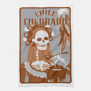 chili colorado : oranje branden theedoek