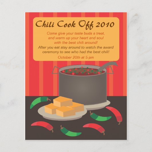 Chili Cook Off Announcment Flyer (Voorkant)