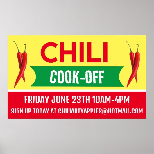Chili Cook Off Banners Poster (Voorkant)