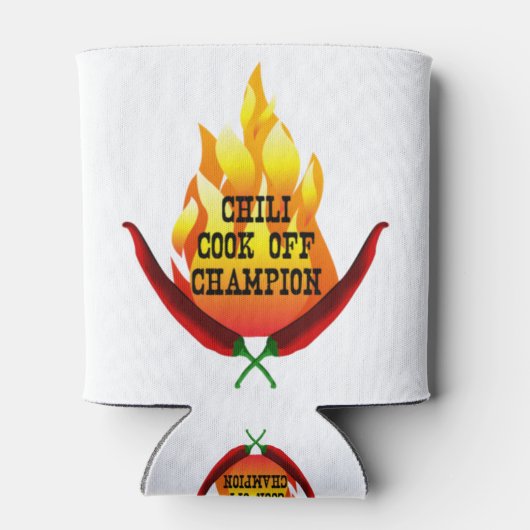 Chili Cook Off Champion Flame Design Blikjeskoeler (Achterkant)