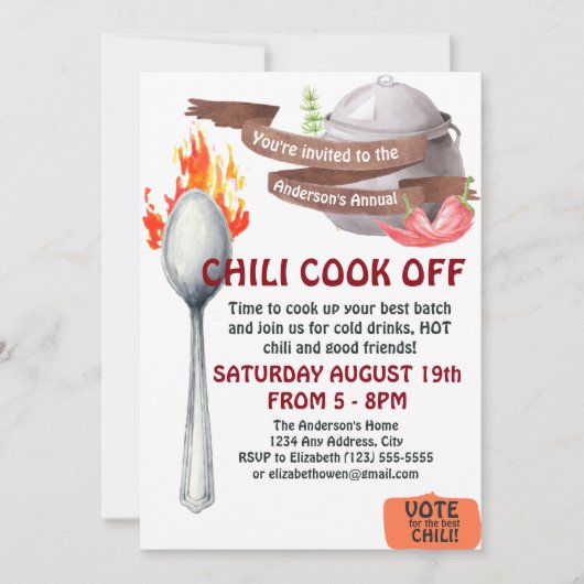 Chili Cook Off Invitation (Devant)