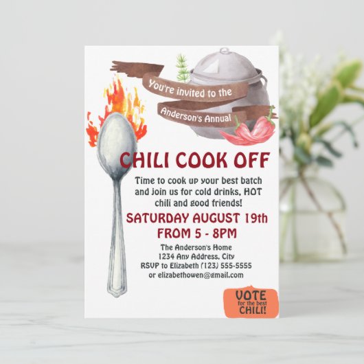 Chili Cook Off Invitation (Debout devant)