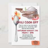 Chili Cook Off Invitation Kaart (Voorkant)