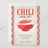 Chili Cook Off Invitations ~ BBQ Invite Kaart (Voorkant)