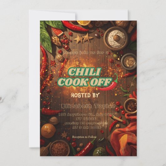 Chili Cook Off Party Invitation (Devant)