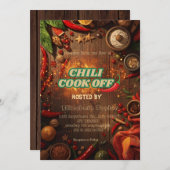 Chili Cook Off Party Invitation (Devant / Derrière)