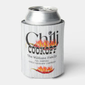 Chili Cookoff Kook van Contest Rustic Family Party Blikjeskoeler (Blikje Voorkant)