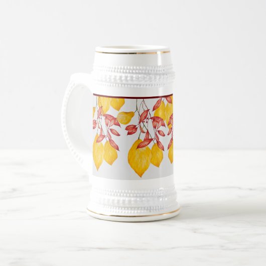 Chili en Turmeric op een stein Bierpul (Voorkant links)