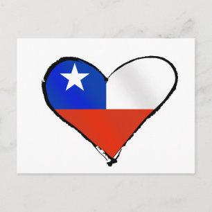 Chili Flag Te Amo Chili Chileense liefde en trots Briefkaart