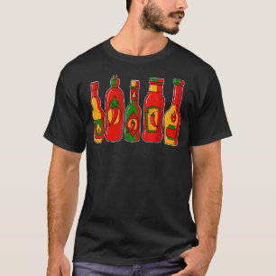 Chili Hot Sauce Latin Food Spicy Hot Mexican Food T-shirt