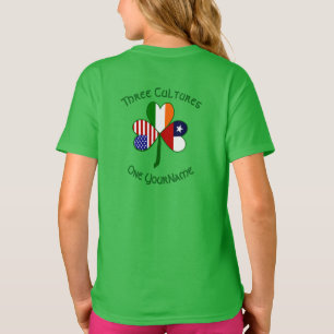 Chili Ierland VS Klaverblad Vlag Persoonlijk Meisj T-shirt