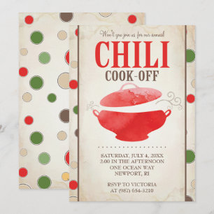 Chili Invitations de concours ~ Invitation BBQ