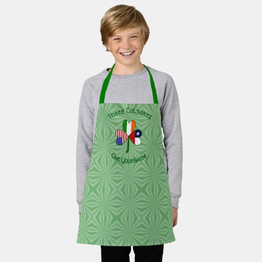 Chili Irish USA Flags Shamrock Personalized Kind Schort (Gedragen)